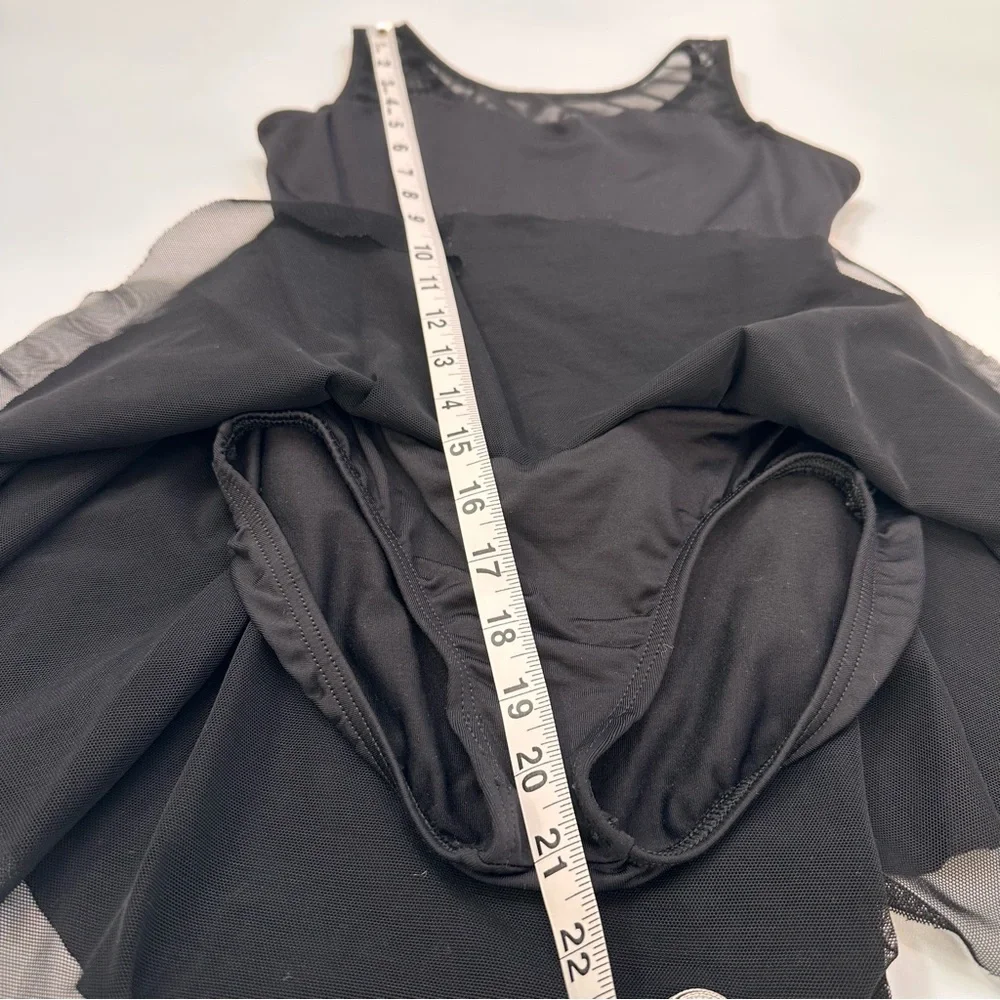 Motionwear Black Layered Kids Figure Skating Dance Dress Size Large (12-14)